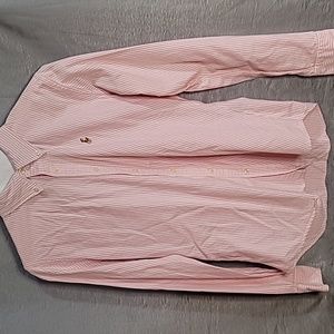 Pink & White button-up Ralph Lauren Polo Blouse